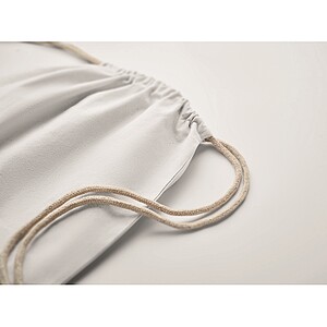 Stahovací batoh,Fairtrade 180g, bílá