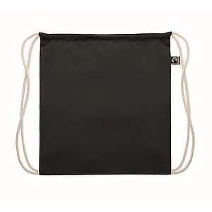 Stahovací batoh,Fairtrade 180g, černá