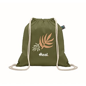 Stahovací batoh,Fairtrade 180g, tmavě zelená