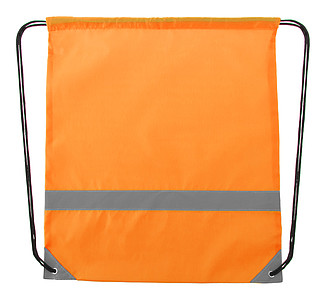 Stahovací batoh s reflexním páskem, oranžový
