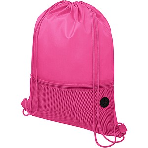 Stahovací batoh se šňůrkami ve stejné barvě, růžový