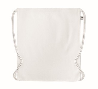 Stahovací batoh z organické bavlny, bílý