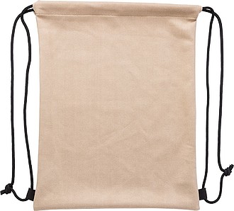 Stahovací batoh z polyesteru, béžová