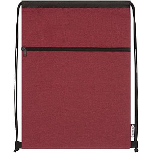 Stahovací batoh z RPET s melírovým efektem, červený