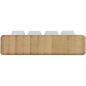 Stojan na telefon a antistresová hračka z recyklovaného plastu s bambusovými detaily, hnědá