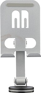 Stojan na telefon z hliníkové slitiny, stříbrná - reklamní předměty