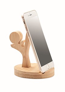 Stojánek na telefon vyrobený z bambusu