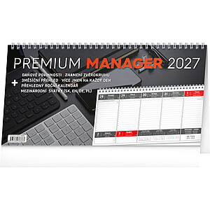 Stolní kalendář Premium Manager 2027, 32 x 16 cm - reklamní kalendáře
