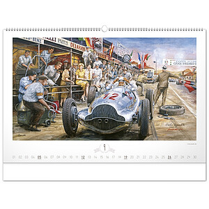 Stolní kalendář Svět motorů 2027, 23,1 x 14,5 cm