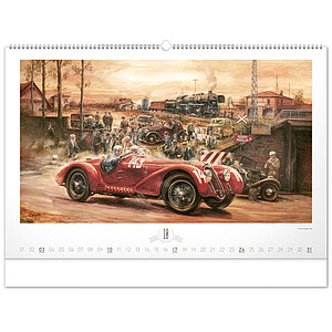 Stolní kalendář Svět motorů 2027, 23,1 x 14,5 cm