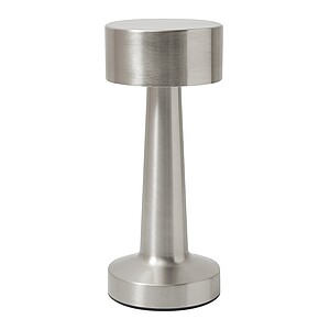 Stolní lampa z nerezové oceli, stříbrná