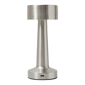Stolní lampa z nerezové oceli, stříbrná