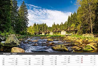 Šumava 2027, nástěnný kalendář, prodloužená záda