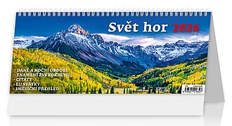 Svět hor 2027, stolní kalendář - reklamní kalendáře