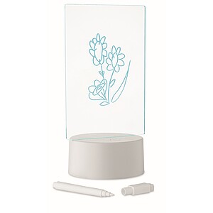 Svítící LED malá nástěnka, bílá