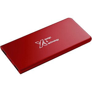 Svítící powerbanka SCX.design P15 5000 mAh, červená