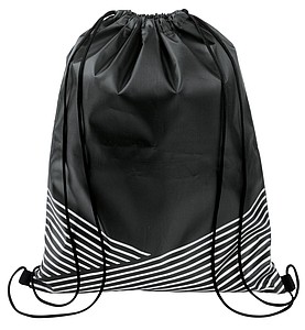 TAGAMOS Stahovací batoh s reflexními proužky, černá