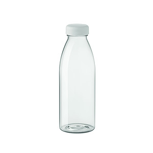 TAPURA Plastová láhev na vodu z transparentního RPET, objem 500 ml, bílá - ekologické reklamní předměty
