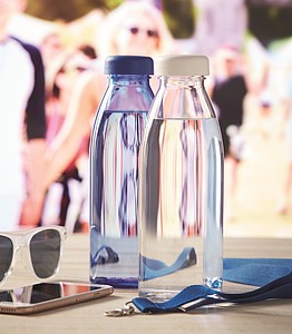 TAPURA Plastová láhev na vodu z transparentního RPET, objem 500 ml, bílá