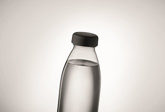 TAPURA Plastová láhev na vodu z transparentního RPET, objem 500 ml, černá