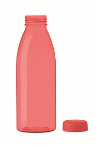 TAPURA Plastová láhev na vodu z transparentního RPET, objem 500 ml, červená