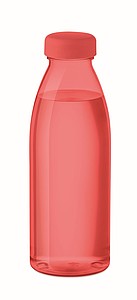 TAPURA Plastová láhev na vodu z transparentního RPET, objem 500 ml, červená