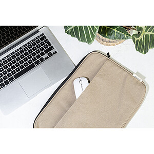 Taška na notebook z recyklované plátno, béžová