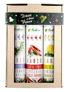 TASTIO Dárkové balení 3 olejů ve sprej (bazalka-citron, rozmarýn, chilli) - reklamní předměty