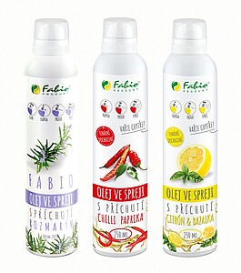 TASTIO Dárkové balení 3 olejů ve sprej (bazalka-citron, rozmarýn, chilli)
