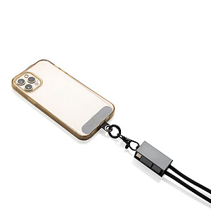 Telefonní kabel 60W z RCS recyklovaného PET, šedá