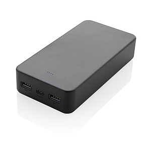 TELRA Powerbanka s kapacitou baterie 20 000 mAh, černá - reklamní předměty