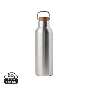 Termo láhev na pití z recyklované oceli, 800ml, stříbrná