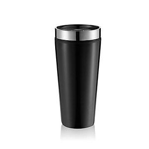 Termohrnek 0,3l, stříbrné víčko, černý - reklamní předměty