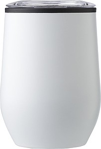 Termohrnek 300ml, z venku nerezový, bílý