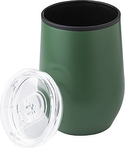 Termohrnek 300ml, z venku nerezový, zelený