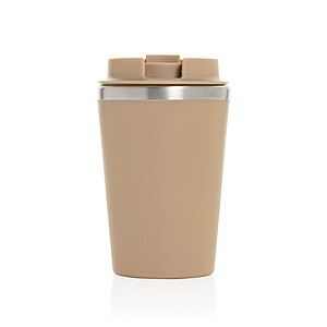 Termohrnek 350ml z RCS recyklovaného PP, tmavě béžová