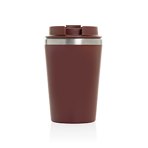 Termohrnek 350ml z RCS recyklovaného PP, tmavě červená