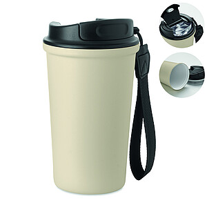 Termohrnek recyklovaný, 400 ml, béžová - reklamní předměty