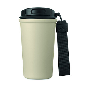Termohrnek recyklovaný, 400 ml, béžová