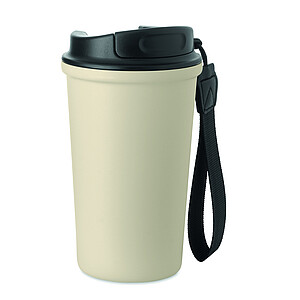 Termohrnek recyklovaný, 400 ml, béžová