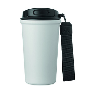 Termohrnek recyklovaný, 400 ml, bílá