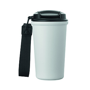 Termohrnek recyklovaný, 400 ml, bílá