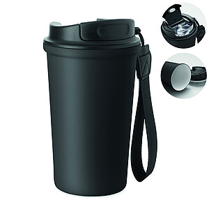 Termohrnek recyklovaný, 400 ml, černá