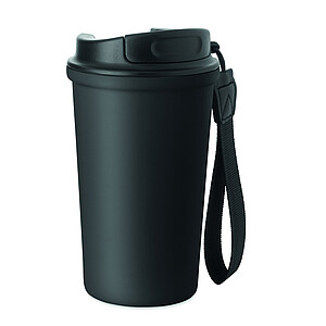 Termohrnek recyklovaný, 400 ml, černá