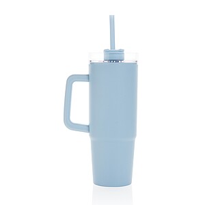 Termohrnek s madlem 900ml z RCS recyklovaného plastu, světle modrá