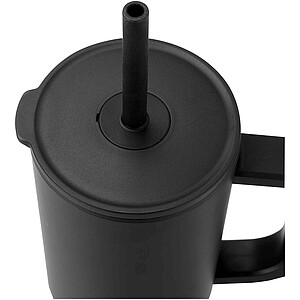 Termohrnek se silikonovým brčkem 900ml, černá