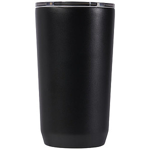 Termohrnek z nerezu s plastovým víčkem, 500ml, černý