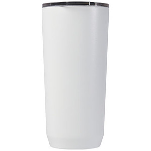 Termohrnek z nerezu s plastovým víčkem, 600ml, bílý