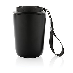 Termohrnek z recyklované oceli, 380 ml, černá