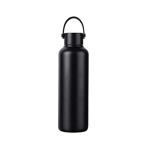 Termolahev 600 ml z recyklované oceli, černá - reklamní předměty